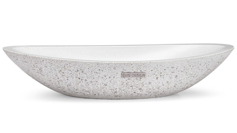 Umyvadlo 60 cm ORION SANDBLASTED - natural, bez dekoru, lak mat