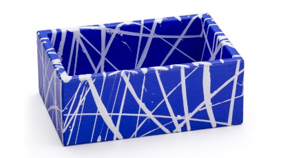 Box SIRIUS BASIC 001 - PUNK, modrá a bílá, lak mat