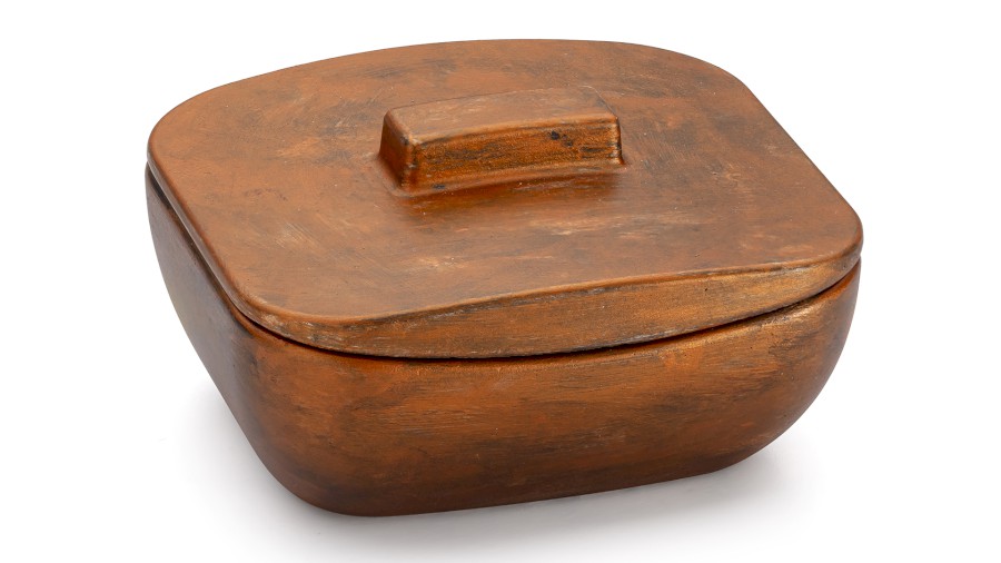 Box s víkem VIRGO BASIC 001 - AGED METAL, měděná a černá, lak mat