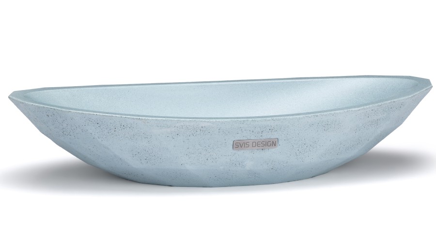 Umyvadlo 60 cm DIAMOND BRUSHED - velmi světlá kobaltově modrá, bez dekoru, lak mat