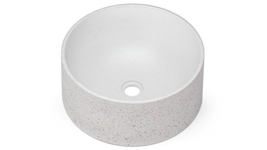 Umyvadlo 40 cm COLUMBA SANDBLASTED - natural, bez dekoru, lak mat