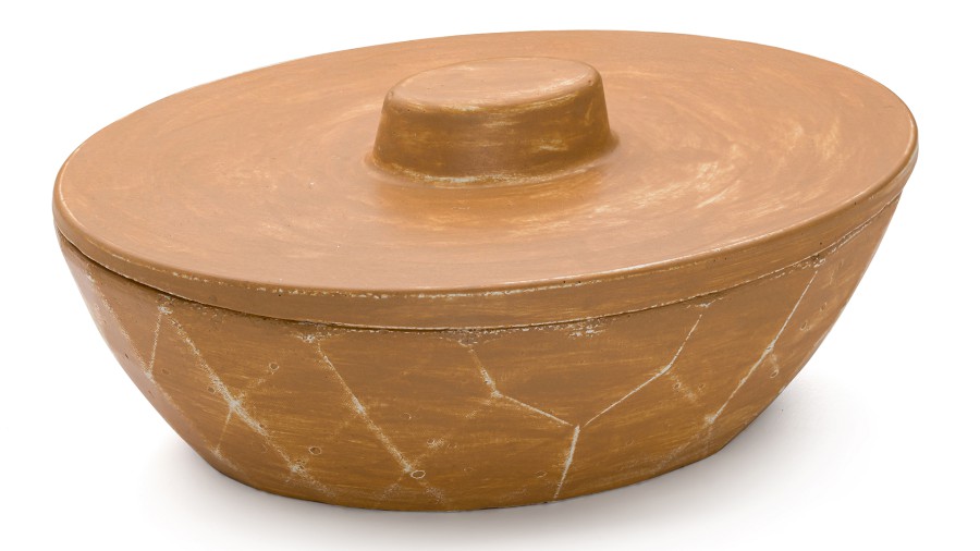 Box s víkem DIAMOND BASIC 001 - PATINA, okrová, lak mat