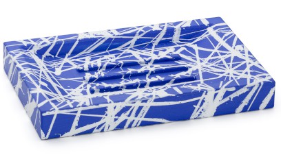 Mýdlenka 15 cm SIRIUS BASIC - PUNK, modrá a bílá, lak mat