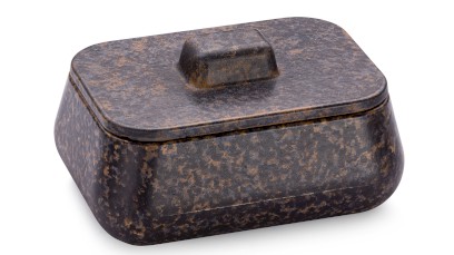 Box s víkem PERSEUS BASIC 001 - DARK STONE, modrá, okrová a černá, lak mat