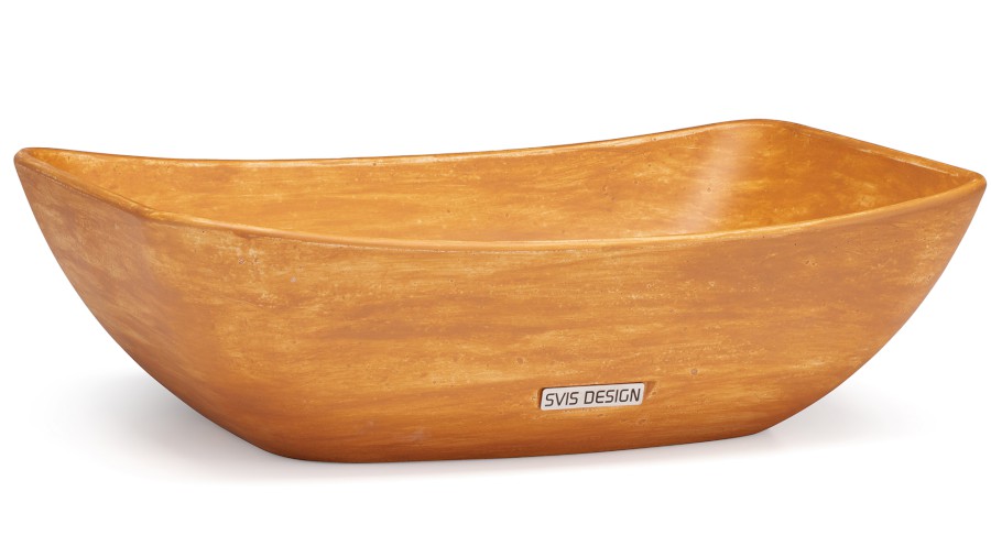 Umyvadlo 50 cm VIRGO BASIC - PATINA, okrová, lak mat