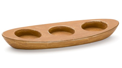 Svícen ORION BASIC na 3 svíčky - PATINA, okrová, lak mat