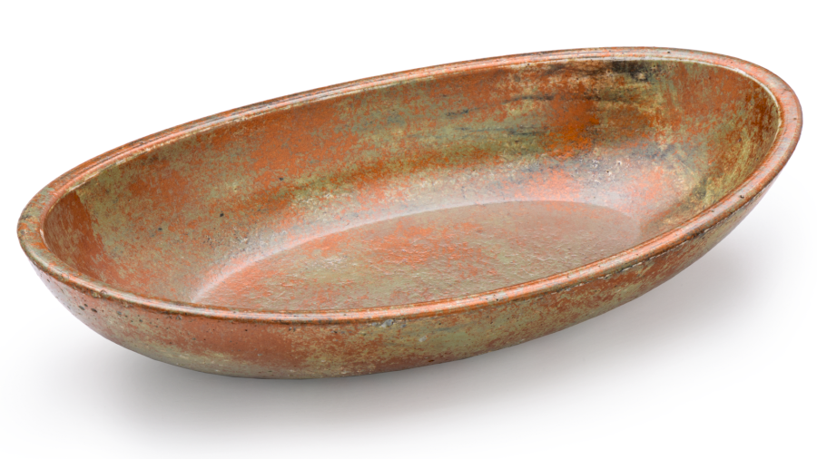 Miska 19 cm ORION BASIC - SMOKED METAL zelená a měděná, lak polomatný