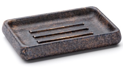 Mýdlenka 14,5 cm PERSEUS BASIC - DARK STONE modrá, okrová a černá, lak mat