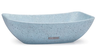 Umyvadlo 50 cm VIRGO HARDCORE - střední kobaltově modrá, bez dekoru, lak mat