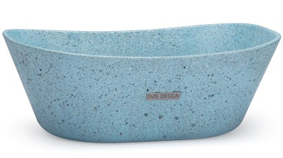 Umyvadlo 50 cm LIBRA HARDCORE - střední kobaltově modrá, bez dekoru, lak mat