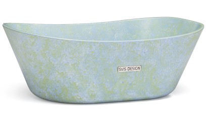 Umyvadlo 50 cm LIBRA BASIC - GRANITE modrá a zelená, lak polomatný