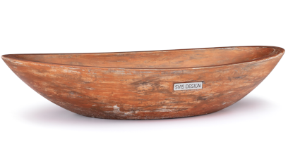 Umyvadlo betonové 60 cm ORION BASIC bez přepadu - přírodní, dekor AGED METAL, černá a měděná, lak mat