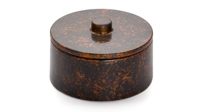 Box s víkem COLUMBA BASIC 001 - SMOKED METAL, měděná a černá, lak polomatný