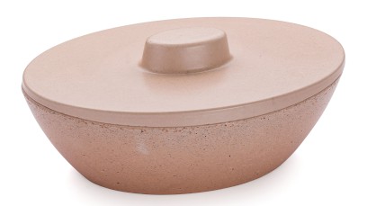 Box s víkem ORION BASIC 001 - světlá okrová, bez dekoru, lak mat