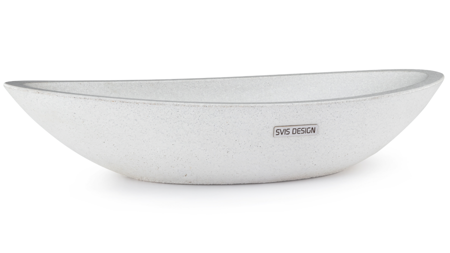 Umyvadlo betonové 60 cm ORION BASIC bez přepadu - přírodní, bez dekoru, lak mat