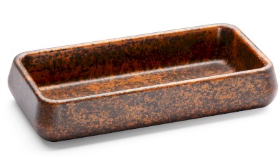 Miska 18,5 cm PERSEUS BASIC - SMOKED METAL, měděná a černá, lak polomatný