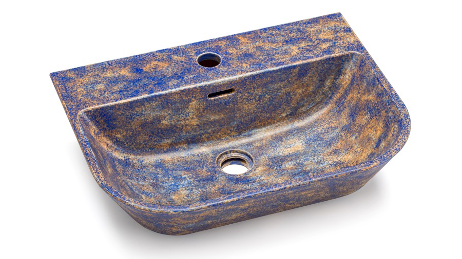 17278-umyvadlo_vela_granite_basic_blueandocher_01 Umyvadlo 55 cm VELA BASIC - GRANITE, modrá a okrová, lak polomatný