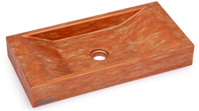 Umyvadlo 60 cm SIRIUS BASIC - AGED METAL, měděná a zelená, lak mat