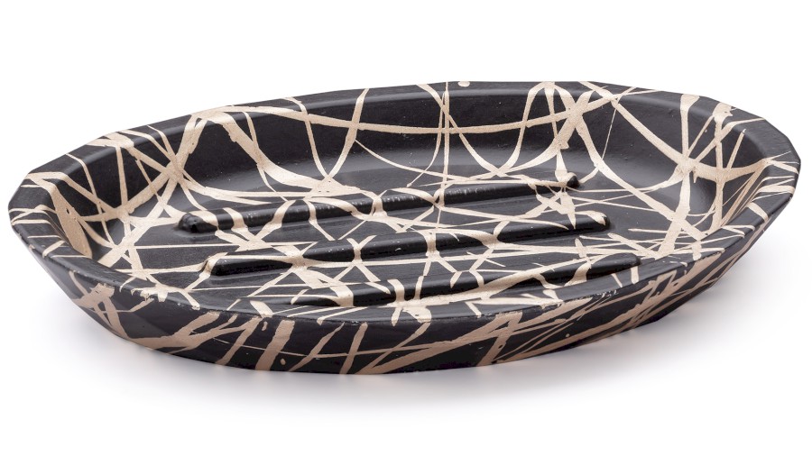 Mýdlenka 15 cm DIAMOND BASIC - PUNK černá a champagne, lak polomatný