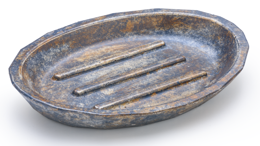 Mýdlenka 15 cm ORION DIAMOND - GRANITE modrošedá a okrová, lak polomatný