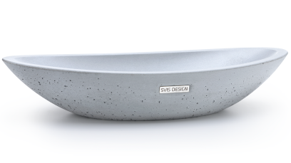 Umyvadlo 60 cm ORION BASIC - světlá šedá, bez dekoru, lak mat