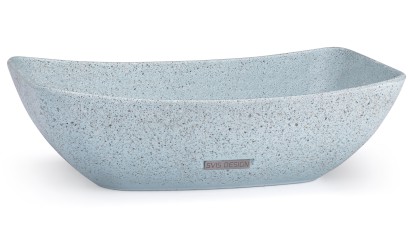 Umyvadlo 50 cm VIRGO HARDCORE - velmi světlá kobaltově modrá, bez dekoru, lak mat