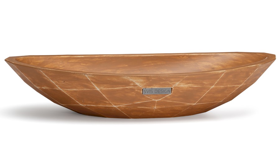 Umyvadlo 60 cm DIAMOND BASIC - PATINA, okrová, lak mat