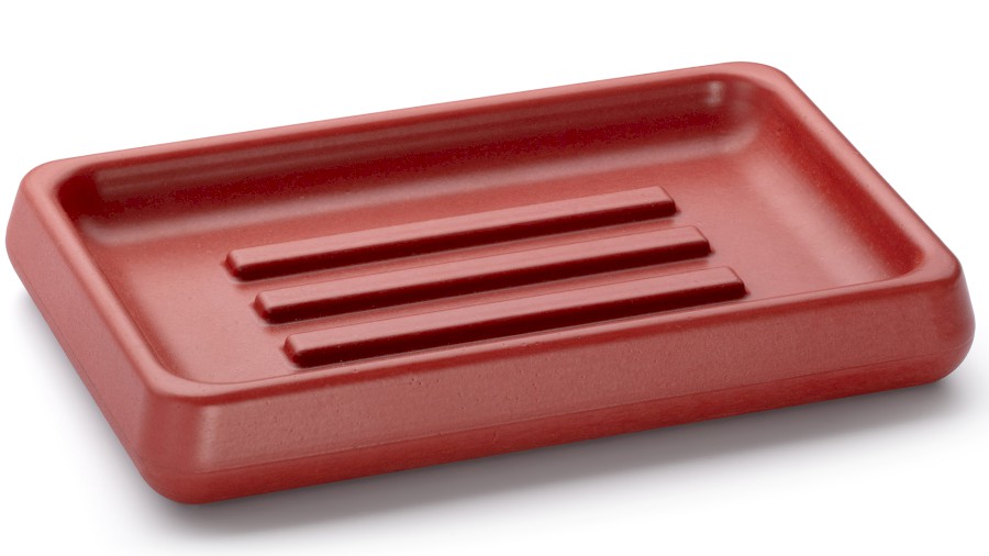 Mýdlenka 14,5 cm PERSEUS BASIC - cihlově červená, bez dekoru, lak mat