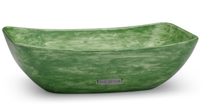 Umyvadlo 50 cm VIRGO BASIC - PATINA, zelená, lak mat