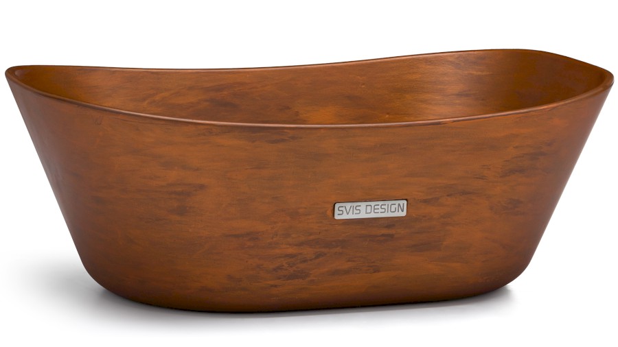 Umyvadlo 50 cm LIBRA BASIC - AGED METAL měděná a hnědá, lak mat