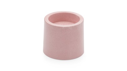 Svícen COLUMBA BASIC, výška 5 cm - velmi světlá cihlově červená, bez dekoru, lak mat