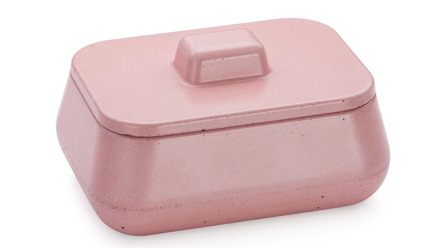 Box s víkem PERSEUS BASIC 001 - velmi světlá cihlově červená, bez dekoru, lak mat