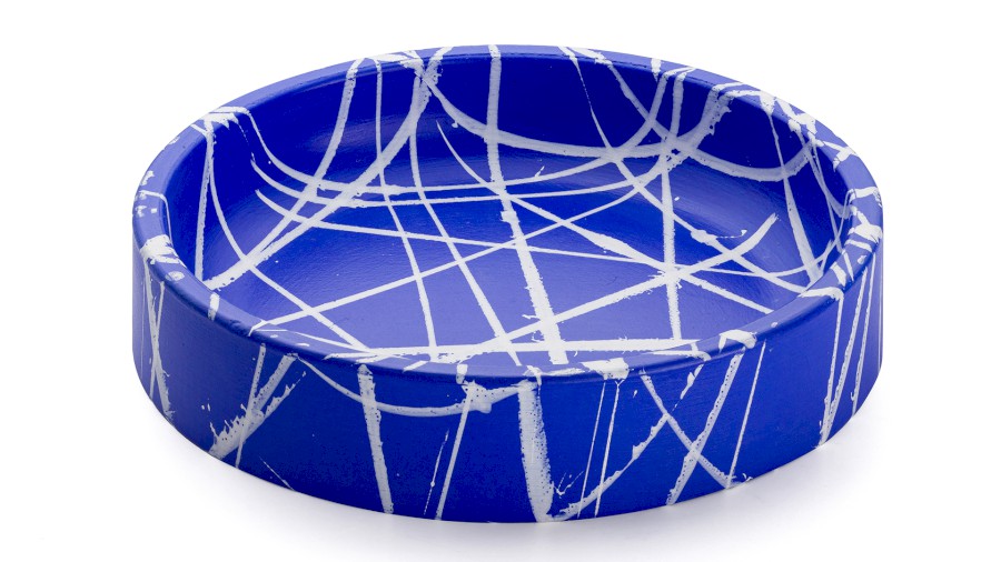 Miska 15 cm COLUMBA BASIC - PUNK modrá a bílá, lak mat