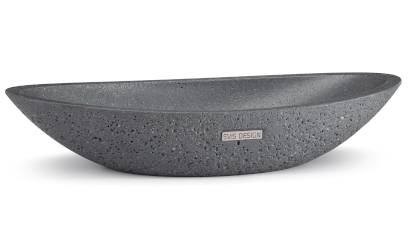 Umyvadlo 60 cm ORION HARDCORE - velmi tmavá šedá, bez dekoru, lak mat