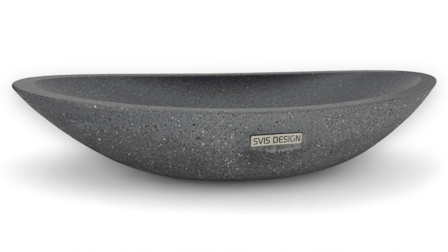 Umyvadlo 60 cm ORION HARDCORE - střední šedá, bez dekoru, lak mat