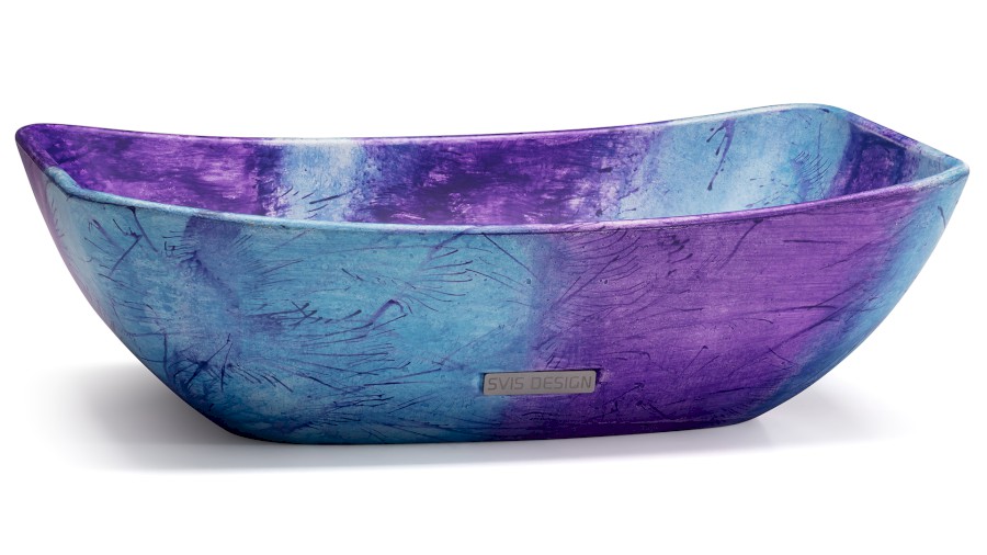 Umyvadlo 50 cm VIRGO BASIC - FANTASIA, fialová a modrá, lak mat