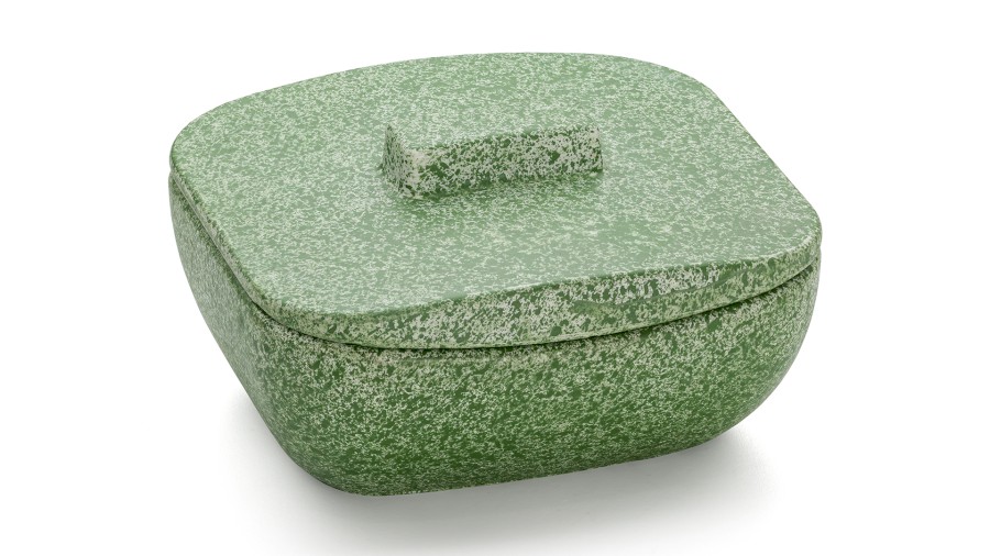 Box s víkem VIRGO BASIC 001 - SPLASH, zelená, lak mat