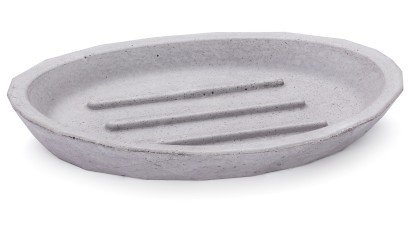 Mýdlenka 15 cm DIAMOND BASIC - světlá šedá, bez dekoru, lak mat