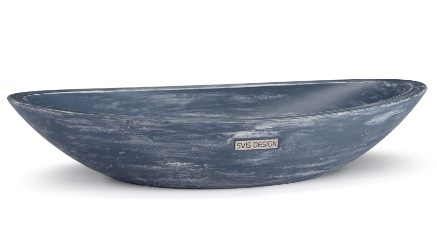 Umyvadlo 60 cm ORION BASIC - PATINA, modrošedá, lak mat