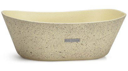 Umyvadlo 50 cm LIBRA SANDBLASTED - tmavá žlutá, bez dekoru, lak mat