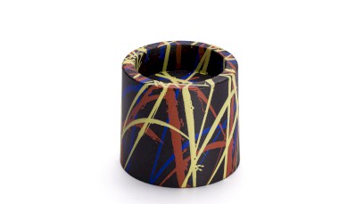 Svícen COLUMBA BASIC, výška 5 cm - PUNK, černá, lak mat