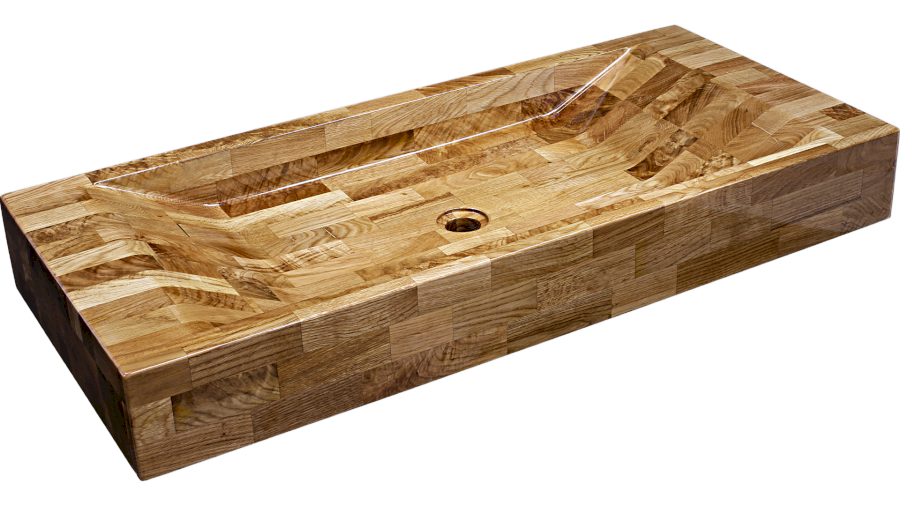 Umyvadlo SIRIUS 90 cm DUB lak polomatný natural