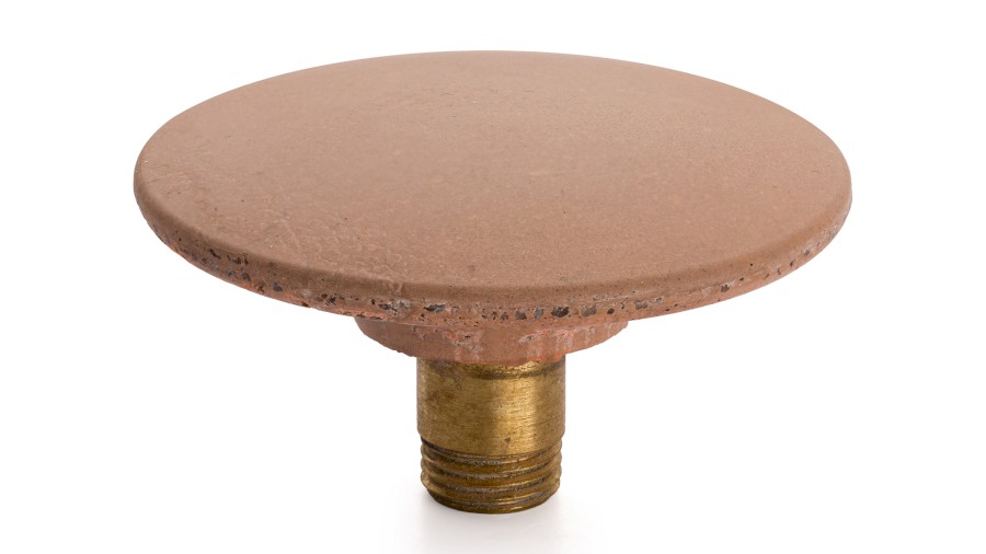 Šroubovací krytka výpusti 65 mm - hnědá, bez dekoru, lak mat