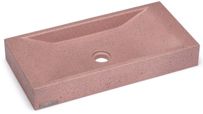 Umyvadlo 60 cm SIRIUS HARDCORE - velmi světlá cihlově červená, bez dekoru, lak mat
