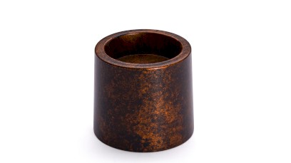 Svícen COLUMBA BASIC, výška 5 cm - SMOKED METAL, měděná a černá, lak polomatný