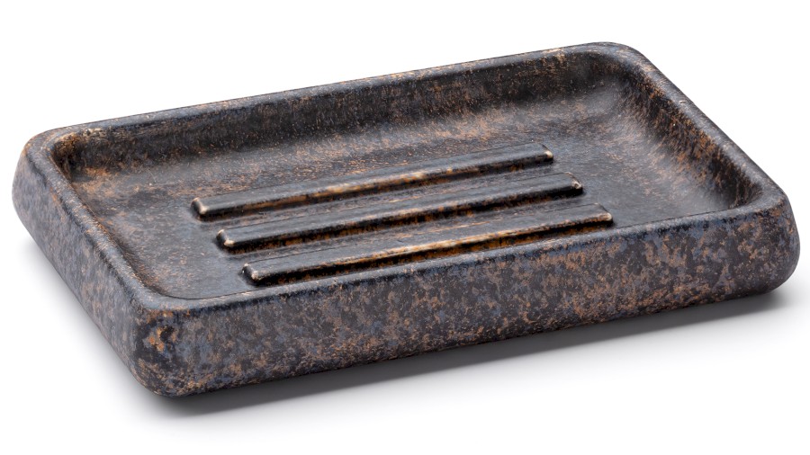 Mýdlenka 14,5 cm PERSEUS BASIC - DARK STONE modrá, okrová a černá, lak mat