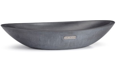 Umyvadlo 60 cm ORION BASIC - velmi tmavá šedá, bez dekoru, lak mat