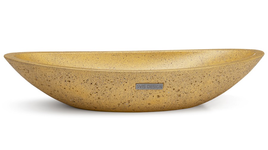 15433-umyvadlo_orion_hardcore_darkyellow_01 Umyvadlo 60 cm ORION HARDCORE - tmavá žlutá, bez dekoru, lak mat