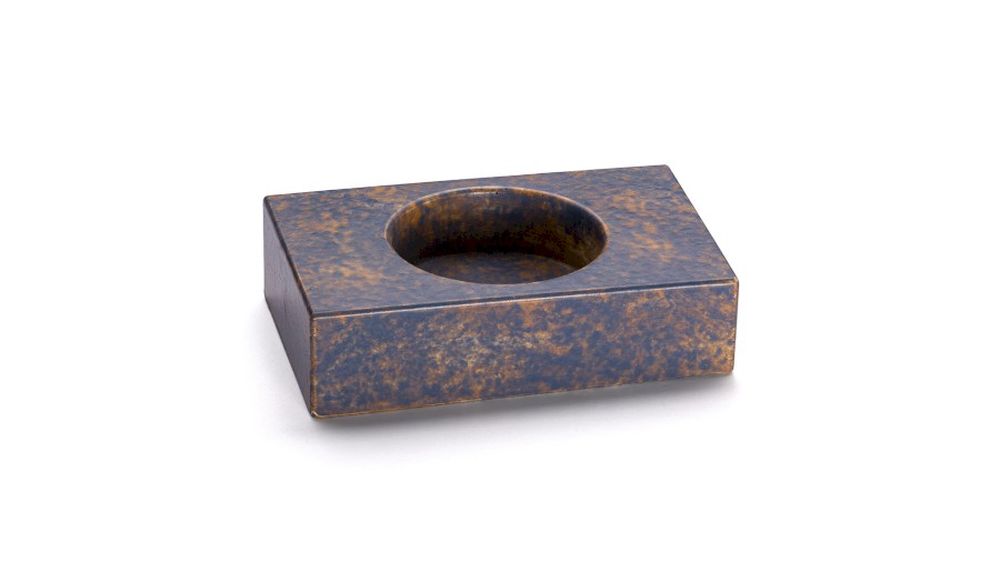 Svícen SIRIUS BASIC, výška 2,3 cm - GRANITE, modrošedá a okrová, lak polomatný