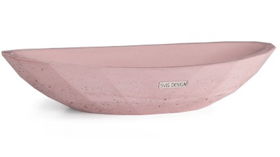 Umyvadlo 60 cm DIAMOND BASIC - velmi světlá cihlově červená, bez dekoru, lak mat